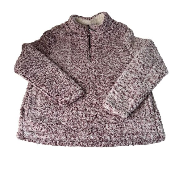 Time and Tru Quarter Zip Jacket Met Burgundy Women’s XL Pockets - Picture 1 of 12